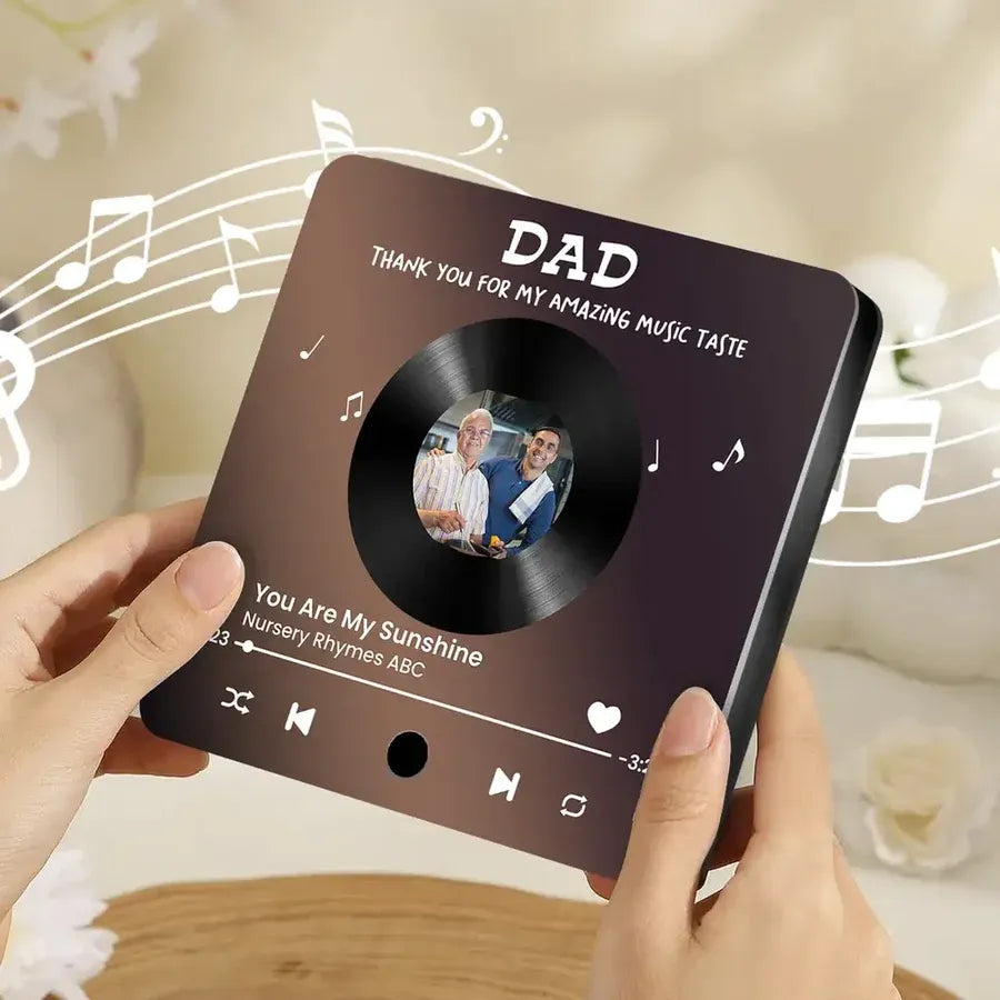 DAD Thank You for My Amazing Music Taste Personalized Photo Fridge Magnet