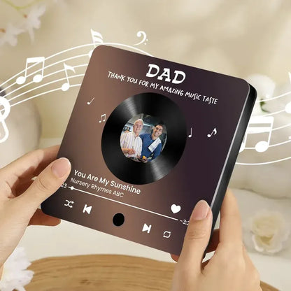 DAD Thank You for My Amazing Music Taste Personalized Photo Fridge Magnet