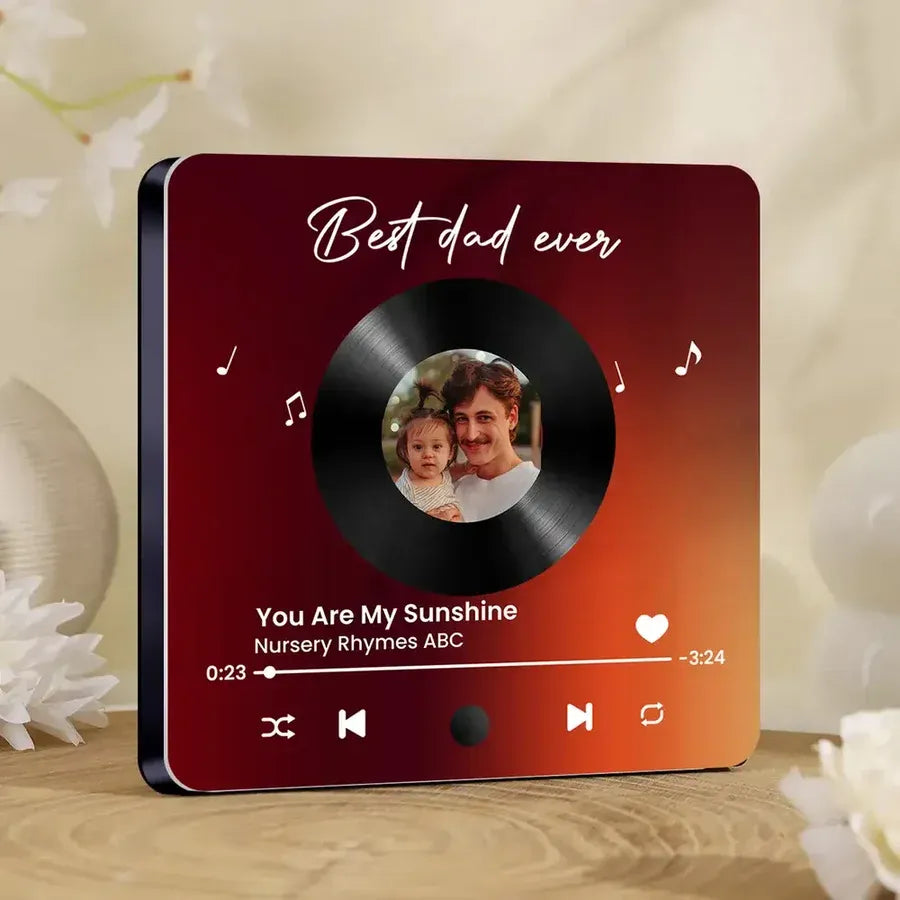 DAD Thank You for My Amazing Music Taste Personalized Photo Fridge Magnet