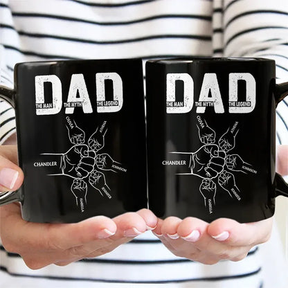 Dad The Man The Myth The Legend Personalized Fist-Bump Mug