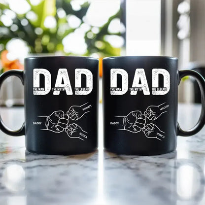 Dad The Man The Myth The Legend Personalized Fist-Bump Mug