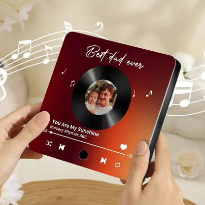 DAD Thank You for My Amazing Music Taste Personalized Photo Fridge Magnet