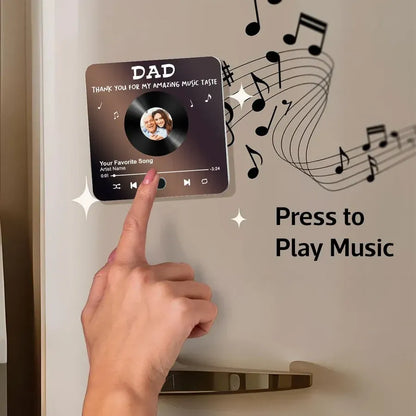 DAD Thank You for My Amazing Music Taste Personalized Photo Fridge Magnet