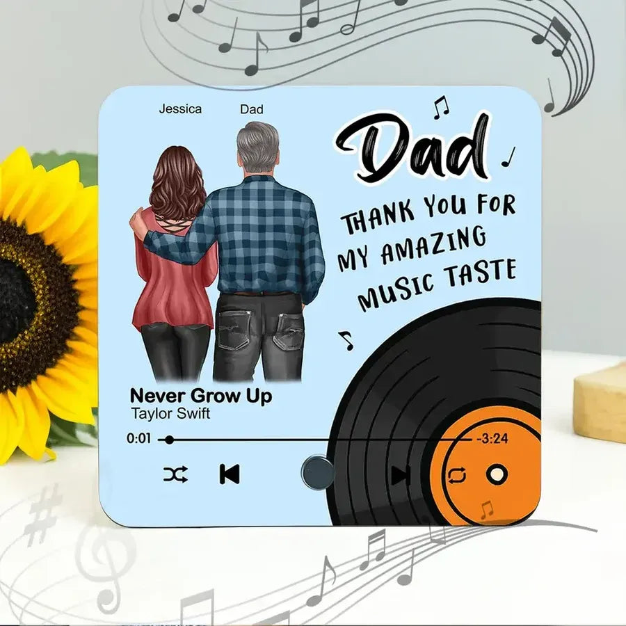 Dad Thank You for My Amazing Music Taste Acrylic Music Magnet