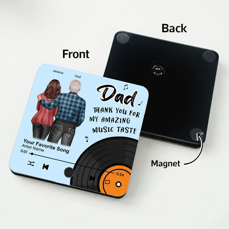 Dad Thank You for My Amazing Music Taste Acrylic Music Magnet