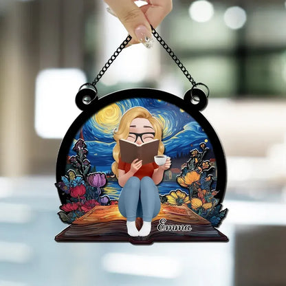 Book-Lover’s Haven Personalized Wood and Acrylic Ornament