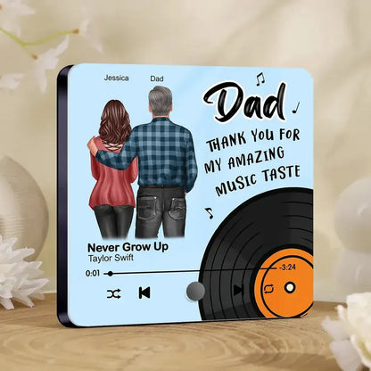 Dad Thank You for My Amazing Music Taste Acrylic Music Magnet