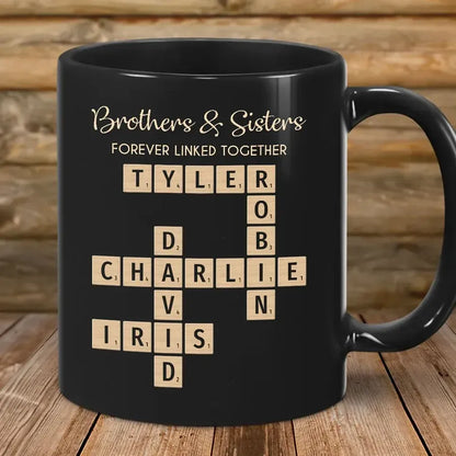 Brothers and Sisters Forever Linked Personalized Acrylic Music Magnet